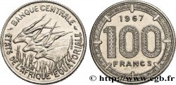 ÄQUATORIALAFRIKA 100 Francs antilopes 1967 Paris