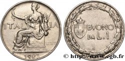 ITALIE 1 Lira (Buono da L.1) Italie assise 1923 Rome - R