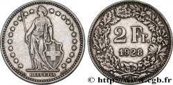 SVIZZERA  2 Francs Helvetia 1928 Berne - B