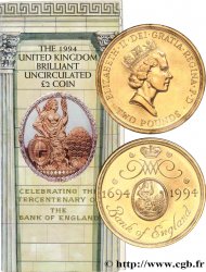 ROYAUME-UNI 2 Pounds Proof 300e anniversaire de la création de la Banque d Angleterre 1994 Royal Mint, Llantrisant