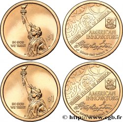 STATI UNITI D AMERICA Lot de deux monnaies 1 Dollar 1 Dollar American Innovation (Introductory Coin) 2018 Philadelphie + Denver