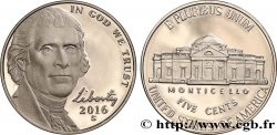 ÉTATS-UNIS D AMÉRIQUE 5 Cents président Thomas Jefferson d’après Rembrandt Peale - Proof 2016 San Francisco