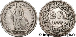 SCHWEIZ 2 Francs Helvetia 1886 Berne