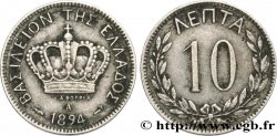 GREECE 10 Lepta couronne 1894 Paris - A