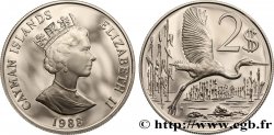 ISLAS CAIMáN 2 Dollars Proof Elisabeth II  1988  SC 