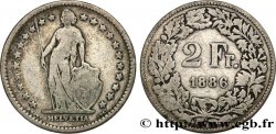 SWITZERLAND 2 Francs Helvetia 1886 Berne