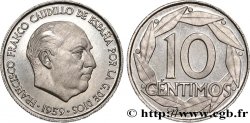 SPAIN 10 Centimos Proof Francisco Franco  1959 Madrid MS 