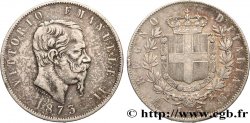 ITALIE 5 Lire Victor Emmanuel II 1873 Milan