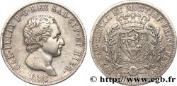 ITALIEN - KÖNIGREICH SARDINIEN 5 Lire Charles Félix 1828 Gênes