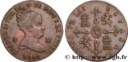 ESPAGNE 8 Maravedis Isabelle  1848 Jubia