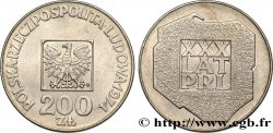POLOGNE 200 Zlotych aigle 30e anniversaire de la fondation de la république populaire 1974 Varsovie