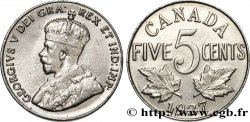 CANADá 5 Cents Georges V 1927 