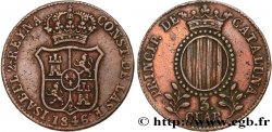 ESPAGNE - CATALOGNE 3 Quartos frappe au nom d’Isabelle II 1846 Catalogne TTB 