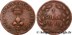 ITALIE - LUCQUES 1 Soldo Charles Ludovic de Bourbon 1841 Lucques TTB 