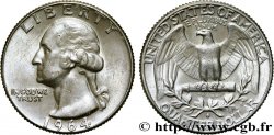 ÉTATS-UNIS D AMÉRIQUE 1/4 Dollar Georges Washington 1964 Denver