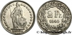 SWITZERLAND 2 Francs Helvetia 1940 Berne 