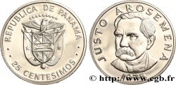 PANAMA 25 Centimos Proof Justo Arosmena 1975 Franklin Mint