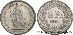 SUISSE 2 Francs Helvetia 1911 Berne
