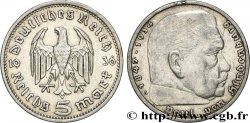 ALLEMAGNE 5 Reichsmark Maréchal Paul von Hindenburg 1936 Berlin