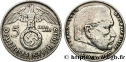 ALEMANIA 5 Reichsmark Maréchal Paul von Hindenburg 1937 Munich - D