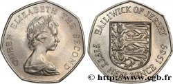 JERSEY 50 New Pence Elisabeth II 1969 