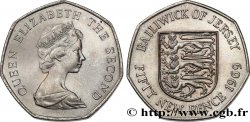 JERSEY 50 New Pence Elisabeth II 1969 