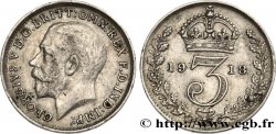ROYAUME-UNI 3 Pence Georges V 1918 