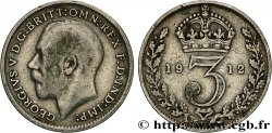 VEREINIGTEN KÖNIGREICH 3 Pence Georges V 1912 