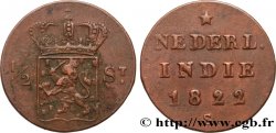 NIEDERLÄNDISCH-INDIEN 1/2 Stuiver aux armes d’Utrecht pour Sumatra 1822 Utrecht
