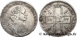 RUSSIE Rouble Pierre Ier 1724 Moscou TTB 