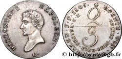 GERMANY - KINGDOM OF WESTPHALIA - JÉRÔME NAPOLÉON 2/3 Thaler, 1er type 1809 Clausthal AU 