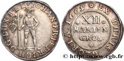ALLEMAGNE - BRUNSWICK LUNEBOURG CALENBERG 14 Mariengroschen à  l homme sauvage  1669 Zellerfeld TTB+ 