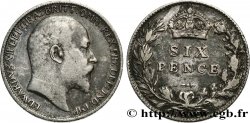 VEREINIGTEN KÖNIGREICH 6 Pence Edouard VII 1902 