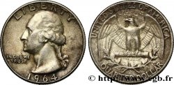 ESTADOS UNIDOS DE AMÉRICA 1/4 Dollar Georges Washington 1964 Philadelphie