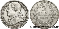 VATICAN ET ÉTATS PONTIFICAUX 2 Lire Pie IX an XXII 1867 Rome
