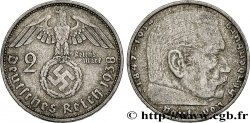 DEUTSCHLAND 2 Reichsmark Maréchal Paul von Hindenburg 1938 Munich