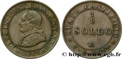 VATICAN AND PAPAL STATES 1/2 Soldo (2 1/2 centesimi) Pie IX an XXII 1867 Rome