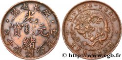CHINA 10 Cash province de Kwangtung empereur Kuang Hsü, dragon 1900-1906  fVZ 