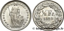 SUISSE 1/2 Franc Helvetia 1929 Berne