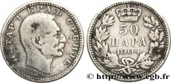 SERBIE 50 Para Pierre Ier 1904 