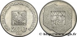 POLOGNE 200 Zlotych aigle 30e anniversaire de la fondation de la république populaire 1974 Varsovie