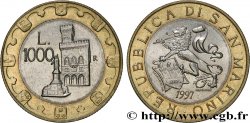 SAN MARINO 1000 Lire lion héraldique / le Palazzo Publico 1997 Rome