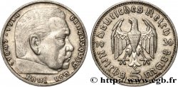 DEUTSCHLAND 5 Reichsmark Maréchal Paul von Hindenburg 1936 Hambourg