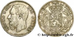 BÉLGICA 5 Francs Léopold II 1873 