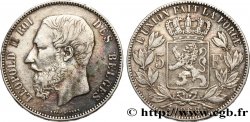 BELGIQUE 5 Francs Léopold II 1868 