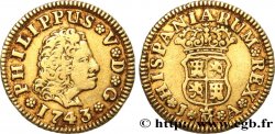 SPAGNA 1/2 Escudo Philippe V 1743 Madrid BB 