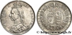 GRAN BRETAGNA - VICTORIA 1/2 Crown buste du jubilé 1892  SPL 