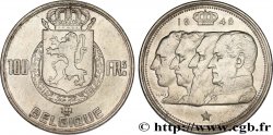 BELGIUM 100 Francs bustes des quatre rois de Belgique, légende française 1948 
