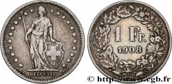 SVIZZERA  1 Franc Helvetia 1908 Berne