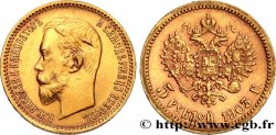 RUSSIE 5 Roubles Nicolas II 1903 Saint-Petersbourg SUP 